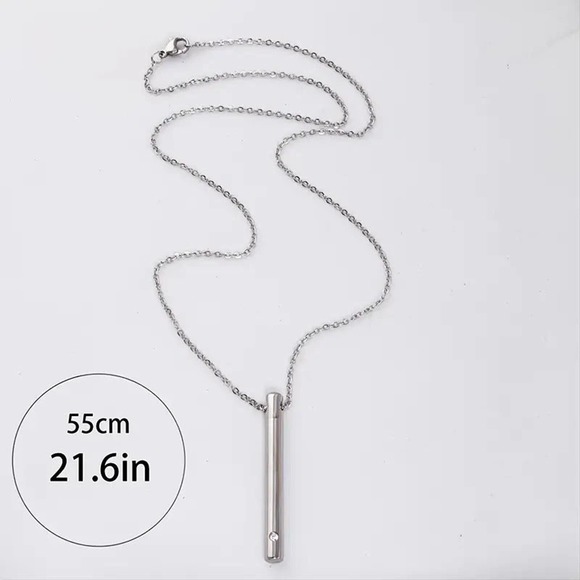 COPY - Pendant Urn necklace w/ Cubic Zirconia Diamond Store ashes, snuff, powde… - Picture 5 of 9